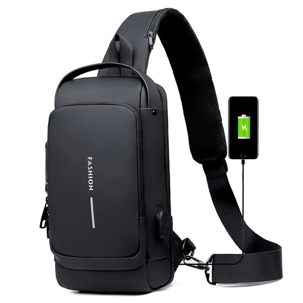 Bolsa Tiracolo Slim Bag™ - Mochila Anti-Furto com Senha USB